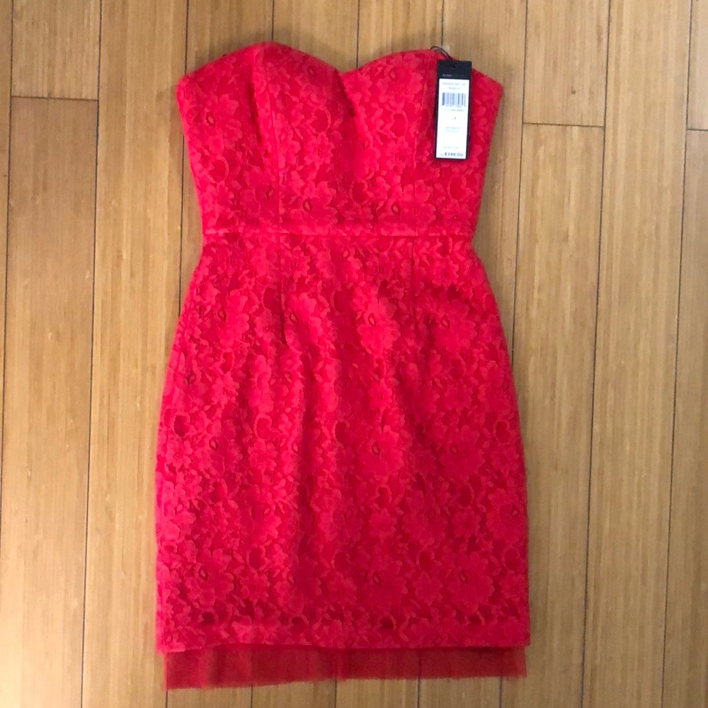 BCBG Red Lace Mini Dress